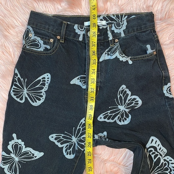 Pacsun Black Butterfly Hi Rise Straight Jean Size 27 - Picture 9 of 9